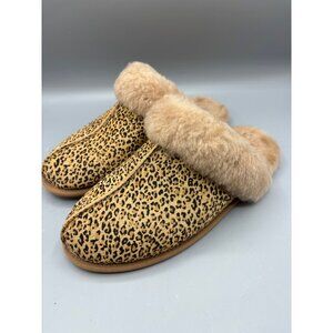 Womens UGG Slippers 10 Leopard Print Scuffette 1151833